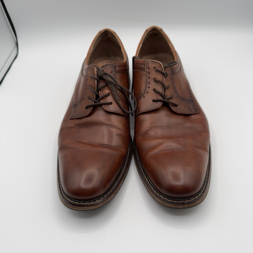 Stacy Adams‎ Men's Oxford Shoe Faulkner Plain Toe Cognac 25305-221 Size 11